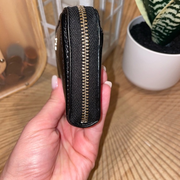 Black Pebble Kate Spade keychain mini wallet - Picture 5 of 9